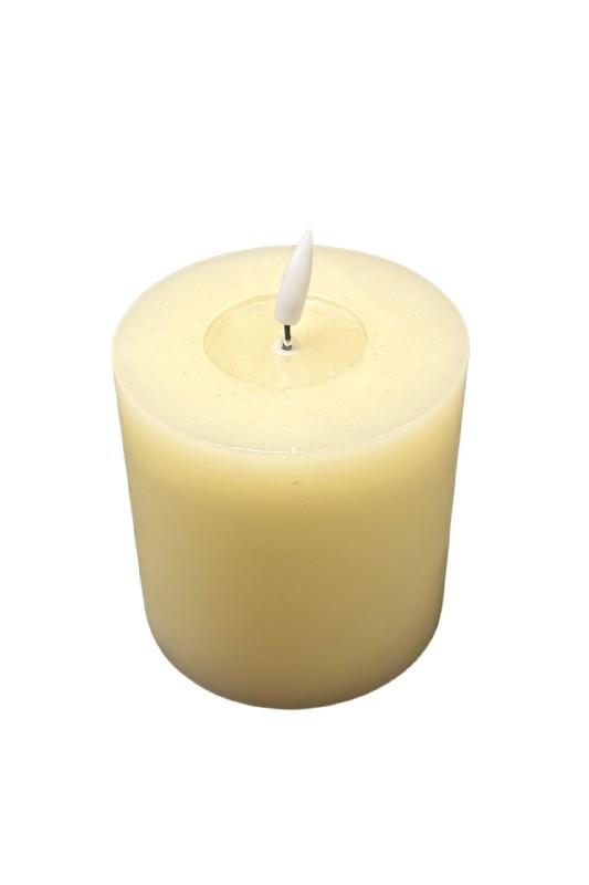 4″H X 4″DIA Flameless Melted Look Candle, Battery Operated