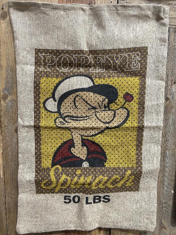 Burlap Spinach Bag, Popeye The Sailor