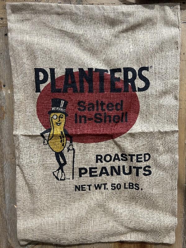 Burlap Bag, Planters Mr. Peanut
