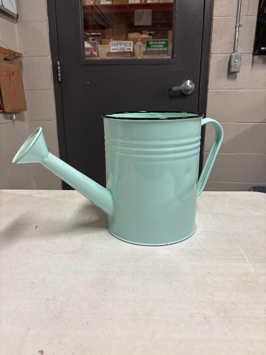 Enamel Watering Can, Light Blue
